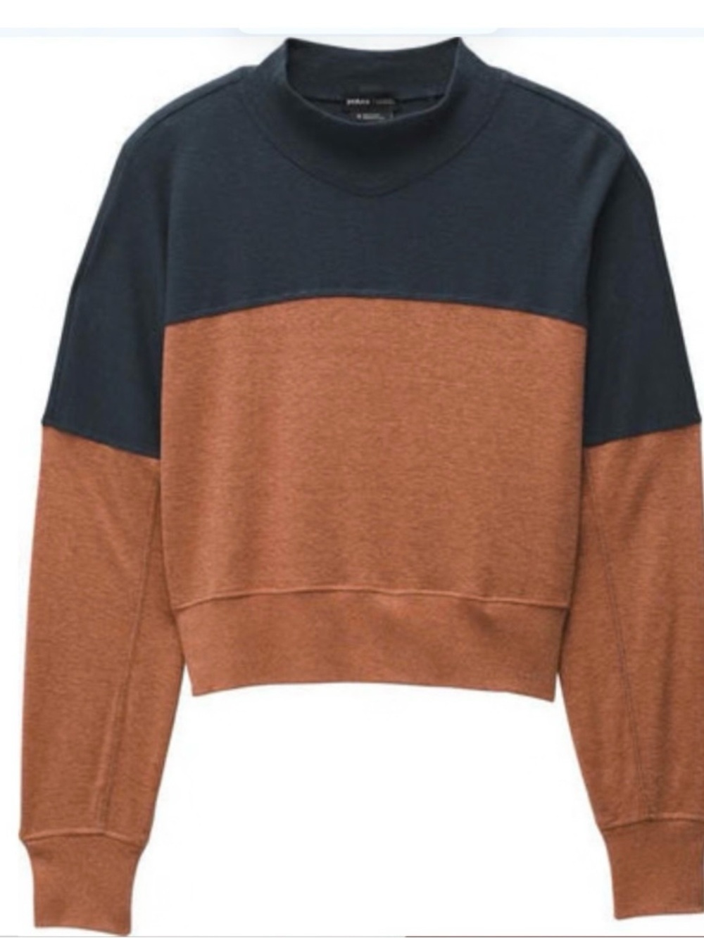 Prana Cozy Up Mock Neck Terracotta Block sz M  NWT